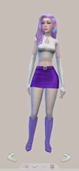 Size: 1170x2532 | Tagged: safe, imported from twibooru, rarity, equestria girls, image, png, solo, the sims, the sims 4