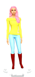 Size: 1170x2532 | Tagged: safe, imported from twibooru, equestria girls, image, png, solo, the sims, the sims 4