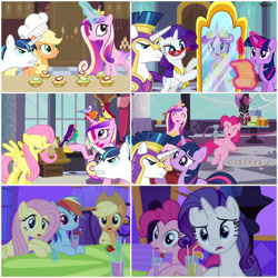 Size: 894x894 | Tagged: artist needed, safe, artist:mm15766, edit, edited screencap, imported from derpibooru, screencap, applejack, fluttershy, king sombra, pinkie pie, princess cadance, rainbow dash, rarity, shining armor, twilight sparkle, alicorn, earth pony, pegasus, pony, unicorn, a canterlot wedding, season 2, alternate universe, female, male, mane six, unicorn twilight