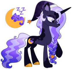 Size: 2215x2119 | Tagged: safe, artist:strawberry-spritz, imported from derpibooru, oc, oc only, hybrid, offspring, parent:princess luna, simple background, solo, transparent background