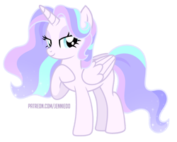 Size: 1000x799 | Tagged: safe, artist:jennieoo, imported from derpibooru, oc, oc only, oc:radiant light, alicorn, pony, eyeshadow, looking at you, makeup, raffle prize, raffle winner, simple background, smiling, smiling at you, solo, sparkles, transparent background, vector