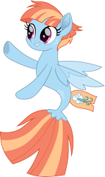 Size: 1191x2000 | Tagged: safe, alternate version, artist:cloudy glow, imported from derpibooru, windy whistles, sea pony, female, simple background, solo, transparent background, vector