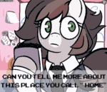 Size: 478x412 | Tagged: source needed, safe, artist:alexsc112, imported from derpibooru, oc, oc:news flash, bat pony, pony, animated, dialogue, female, mare, text