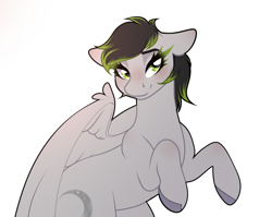 Size: 1000x795 | Tagged: artist needed, safe, imported from derpibooru, oc, oc only, oc:silver moon, pegasus, pony, female, lidded eyes, mare, smiling, solo