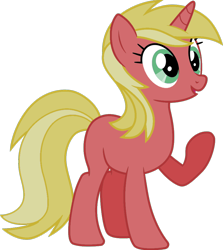 Size: 828x930 | Tagged: safe, artist:cloudy glow, edit, imported from derpibooru, vector edit, cherry lemonade, pony, unicorn, background pony, blank flank, female, horn, mare, open mouth, raised hoof, recolor, simple background, solo, transparent background, vector