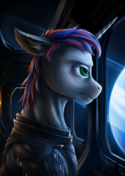 Size: 1119x1575 | Tagged: safe, artist:adept_fluttershy, imported from derpibooru, unicorn, classic art, horn, male, profile, realistic, stallion, star wars