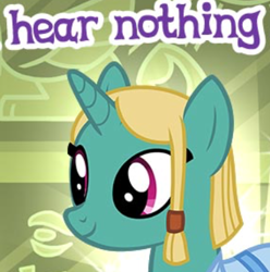 Size: 367x370 | Tagged: safe, imported from derpibooru, iahjmehet, lunar bay, pony, unicorn, cropped, english, female, gameloft, horn, mare, meme, my little pony: magic princess, solo, somnambula resident, text, wow! glimmer