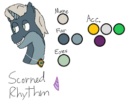 Size: 408x334 | Tagged: safe, artist:nukepony360, imported from derpibooru, oc, oc only, oc:scorned rhythm, unicorn, bust, horn, jewelry, male, necklace, portrait, simple background, solo, stallion