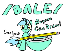 Size: 630x530 | Tagged: safe, artist:purblehoers, imported from derpibooru, lyra heartstrings, pony, unicorn, /bale/, /mlp/, female, horn, horseshoes, looking at you, mare, ms paint, pencil, perspective, raised hoof, sitting, solo, text