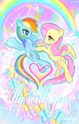 Size: 3162x4927 | Tagged: safe, artist:chengzi82020, imported from derpibooru, fluttershy, rainbow dash, female, flutterdash, lesbian, shipping