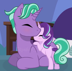 Size: 897x891 | Tagged: safe, artist:sunlightshimmer64, imported from derpibooru, firelight, starlight glimmer, pony, unicorn, base used, butt, cute, daaaaaaaaaaaw, duo, duo male and female, eyes closed, father and child, father and daughter, female, filly, filly starlight glimmer, foal, glimmerbetes, horn, male, plot, stallion, younger