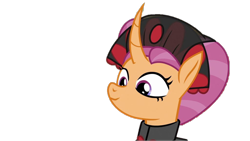 Size: 1024x576 | Tagged: artist needed, safe, anonymous artist, edit, edited screencap, imported from derpibooru, screencap, sable spirit, pony, unicorn, campfire tales, background removed, clothes, cute, empress sable spirit, female, horn, mare, simple background, smiling, solo, transparent background, young sable spirit