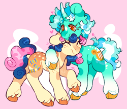 Size: 2048x1761 | Tagged: safe, artist:cocopudu, imported from derpibooru, bon bon, lyra heartstrings, sweetie drops, earth pony, pony, unicorn, abstract background, colored hooves, duo, duo female, female, heart, hooves, horn, hug, lesbian, lyrabon, redraw, shipping, smiling, unshorn fetlocks