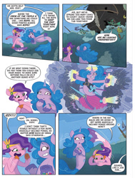 Size: 790x1046 | Tagged: safe, idw, imported from derpibooru, izzy moonbow, pipp petals, seapony (g4), spoiler:comic, captain starboard, g5, my little pony: set your sail, official comic, seaponified, species swap, trenchpony