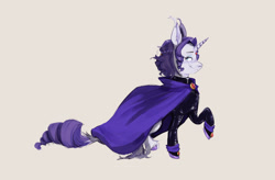 Size: 2048x1341 | Tagged: safe, artist:tibbons, imported from derpibooru, rarity, unicorn, clothes, costume, dc comics, horn, leotard, raven (dc comics)