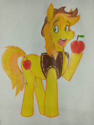 Size: 828x1104 | Tagged: safe, artist:dingopatagonico, imported from derpibooru, braeburn, earth pony, pony, solo