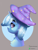 Size: 2304x3072 | Tagged: safe, artist:lulamoooon, imported from derpibooru, trixie, unicorn, blue mane, clothes, eyebrows, g4, hat, horn, purple eyes, redraw, solo, trixie's hat