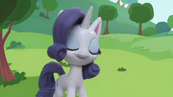 Size: 1920x1080 | Tagged: safe, edit, edited screencap, imported from derpibooru, screencap, rarity, pony, unicorn, gem of a problem, my little pony: pony life, my little pony: stop motion short, cute, horn, smiling