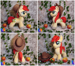 Size: 2000x1750 | Tagged: safe, artist:1stastrastudio, imported from derpibooru, bright mac, pony, apple, food, irl, photo, plushie, solo