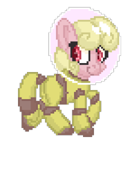 Size: 1080x1440 | Tagged: safe, artist:shaslan, imported from derpibooru, oc, oc only, oc:puppysmiles, pony, fallout equestria, fallout equestria: pink eyes, digital art, fanfic art, pixel art, simple background, solo, transparent background