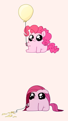 Size: 1873x3355 | Tagged: safe, artist:mogu862943, imported from derpibooru, pinkie pie, balloon, balloon popping, pinkamena diane pie, popping, sad, solo