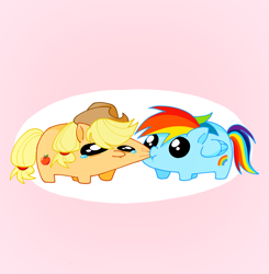 Size: 2549x2596 | Tagged: safe, artist:mogu862943, imported from derpibooru, applejack, rainbow dash, appledash, duo, duo female, female, lesbian, shipping