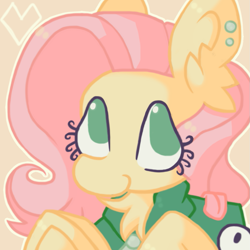 Size: 975x975 | Tagged: safe, artist:maxis_da_hades, imported from derpibooru, fluttershy, pegasus, pony, antonymph, ear fluff, fluttgirshy, gir, invader zim, solo, vylet pony