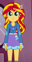 Size: 490x936 | Tagged: safe, artist:qbert2kcat, imported from derpibooru, sunset shimmer, equestria girls, boots, clothes, clothes swap, hoodie, shirt, shoes, skirt, solo