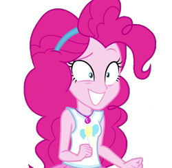 Size: 737x720 | Tagged: safe, artist:blockslikepl, imported from derpibooru, pinkie pie, human, equestria girls, female, simple background, solo, transparent background