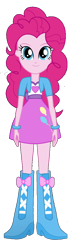 Size: 312x1077 | Tagged: safe, artist:qbert2kcat, imported from derpibooru, pinkie pie, equestria girls, background removed, boots, clothes, high heel boots, jacket, shirt, shoes, simple background, skirt, solo, transparent background, vest