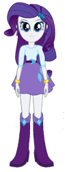 Size: 419x1097 | Tagged: safe, artist:qbert2kcat, imported from derpibooru, rarity, equestria girls, background removed, belt, boots, clothes, high heel boots, shirt, shoes, simple background, skirt, solo, transparent background