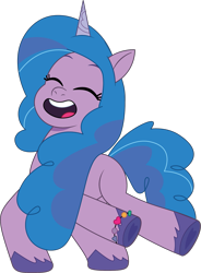 Size: 1081x1471 | Tagged: safe, artist:prixy05, imported from derpibooru, izzy moonbow, pony, unicorn, dancing, eyes closed, female, g5, horn, mare, my little pony: tell your tale, simple background, solo, transparent background, vector