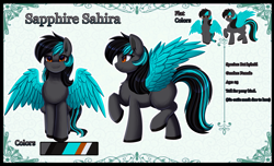 Size: 4152x2529 | Tagged: safe, artist:pridark, imported from derpibooru, oc, oc only, oc:sapphire sahira, hybrid, pony, pegabat, solo