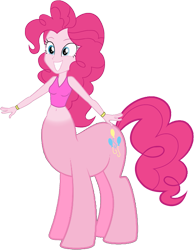 Size: 1189x1529 | Tagged: safe, artist:invisibleink, artist:tylerajohnson352, imported from derpibooru, pinkie pie, centaur, taur, equestria girls, beautiful, centaur pie, centaurified, cute, cutie mark, hooves, ponytaur, simple background, species swap, tail, transparent background