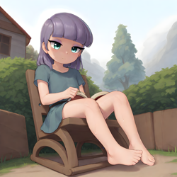 Size: 4096x4096 | Tagged: safe, imported from twibooru, maud pie, human, ai generated, book, cute, humanized, image, png, prompter:パイ, reading, solo, summer, sweat, younger