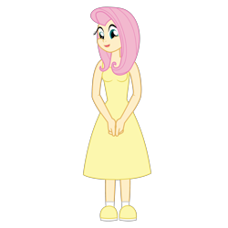 Size: 2440x2440 | Tagged: safe, artist:deathfirebrony, imported from derpibooru, fluttershy, human, female, high res, humanized, simple background, solo, transparent background, vector