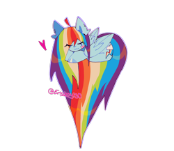 Size: 2048x1775 | Tagged: safe, artist:emoboy130, imported from derpibooru, rainbow dash, pegasus, pony, :3, ahoge, blue hooves, colored hooves, colored pinnae, ear fluff, ear piercing, earring, eye clipping through hair, eyelashes, eyes closed, female, floating heart, folded wings, heart, heart pony, hooves, jewelry, long mane, long tail, lying down, mare, multicolored hair, multicolored mane, multicolored tail, piercing, prone, rainbow hair, rainbow tail, shiny hooves, shiny mane, shiny tail, signature, simple background, sleeping, smiling, solo, sticker, tail, transparent background, wings