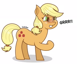 Size: 2462x2061 | Tagged: safe, imported from twibooru, applejack, pony, food, image, needs more jpeg, orange