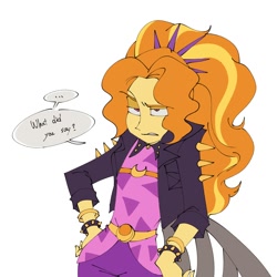 Size: 1500x1500 | Tagged: safe, artist:jzdog_0205, imported from derpibooru, part of a set, adagio dazzle, human, equestria girls, female, simple background, solo, speech bubble, white background