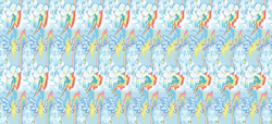 Size: 880x400 | Tagged: safe, artist:torpy-ponius, imported from derpibooru, rainbow dash, tank, pegasus, pony, tortoise, cutie mark, pattern, salute, stereoscopy, wonderbolts logo