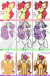 Size: 1980x3000 | Tagged: safe, artist:deadsmoke, imported from derpibooru, apple bloom, scootaloo, sweetie belle, earth pony, pegasus, unicorn, advertisement, apple bloom's bow, bow, commission info, cutie mark crusaders, female, hair bow, horn, magic, price sheet, simple background, telekinesis, trio, trio female, white background