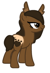 Size: 568x836 | Tagged: safe, imported from derpibooru, deer, deer pony, hybrid, original species, hooves, simple background, solo, transparent background