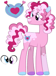 Size: 925x1238 | Tagged: safe, artist:strawberry-spritz, imported from derpibooru, oc, oc only, earth pony, pony, base used, coat markings, colored eartips, colored hooves, curly mane, derp, facial markings, heart, heart mark, heterochromia, hooves, long legs, long mane, magical lesbian spawn, male, mismatched hooves, offspring, parent:kerfuffle, parent:pinkie pie, pink coat, pink mane, pink tail, simple background, smiling, snip (coat marking), solo, stallion, stallion oc, tail, thin legs, three toned mane, three toned tail, transparent background, two toned ears