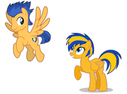 Size: 1316x977 | Tagged: safe, artist:mlpfan3991, artist:osipush, imported from derpibooru, flash sentry, oc, oc:flare spark, pegasus, cousins, duo, duo male and female, female, male, simple background, transparent background