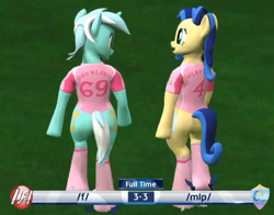 Size: 814x637 | Tagged: safe, imported from derpibooru, screencap, lyra heartstrings, oc, oc:milky way, 4chan cup, bipedal, duo, duo female, female, lyra plushie, plushie
