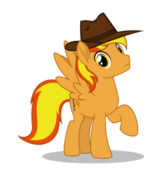 Size: 1600x1642 | Tagged: safe, artist:elizaro622044, imported from derpibooru, oc, oc only, oc:firey ratchet, pegasus, detective, fedora, hat, male, simple background, solo, transparent background