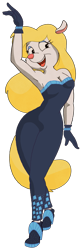 Size: 717x2212 | Tagged: safe, artist:looklike7310, imported from derpibooru, rarity, equestria girls, the other side, animaniacs, armpits, blonde, clothes, cosplay, costume, diamond, female, gloves, looking at someone, minerva mink, my little pony equestria girls: better together, pose, sexy, shoes