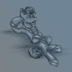 Size: 2700x2700 | Tagged: safe, artist:darklight1315, imported from derpibooru, oc, oc only, oc:general director, oc:trident, earth pony, pony, fallout equestria, cigarette, clothes, dog tags, fallout equestria: mayday, jacket, leather, leather jacket, solo
