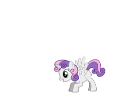 Size: 830x650 | Tagged: safe, artist:fimphiliacs, imported from derpibooru, sweetie belle, alicorn, pony, pony creator, alicornified, female, filly, foal, pegasus wings, race swap, solo, sweetiecorn, wings