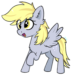 Size: 475x496 | Tagged: safe, artist:harmonicglow, imported from derpibooru, derpy hooves, pegasus, ear fluff, female, mare, simple background, solo, spread wings, transparent background, wings, yellow eyes